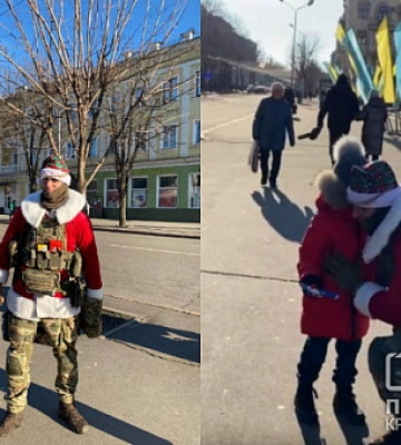 Военные криворожской 129 бригады ТРО поздравляли маленьких горожан с Днем Святого Николая