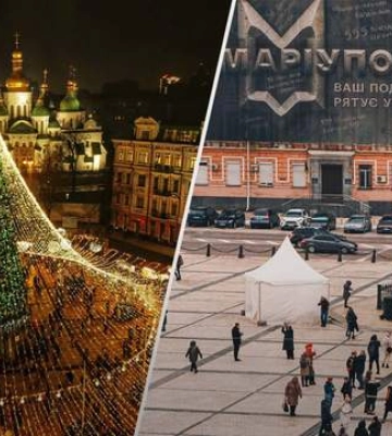 Як змінилася головна ялинка України після початку війни: яскраве фотопорівняння