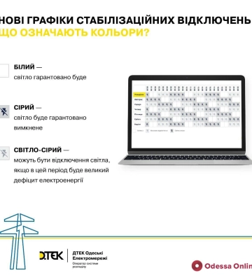 В Одесской области действуют обновленные графики стабилизационных отключений