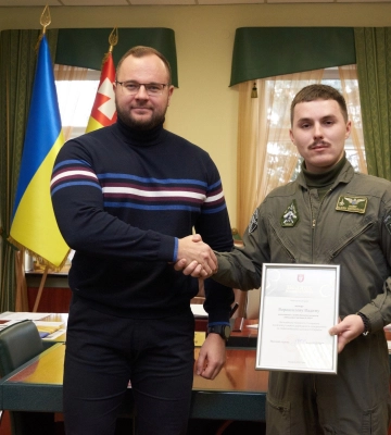 Луцький міський голова зустрівся з військовим льотчиком Вадимом Ворошиловим 