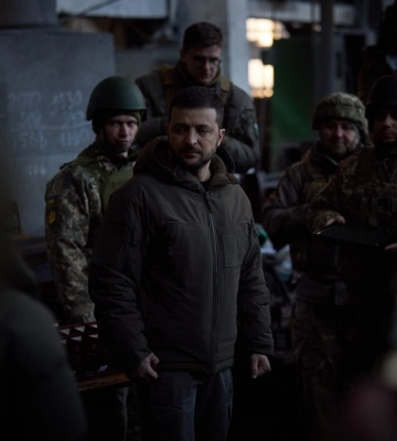 Зеленський прибув до Бахмуту з неоголошеним візитом