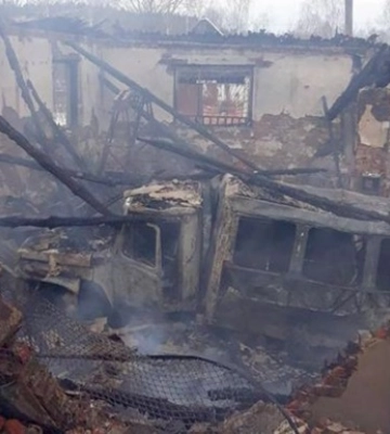 На Сумщині внаслідок обстрілу зруйновано ангари та склади ліцею
