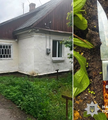 На Хмельниччині поліція затримала літнього чоловіка, який вдарив сина ножем