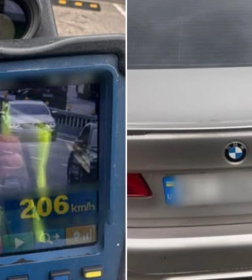 В Киеве наказали водителя BMW, который «летел» со скоростью более 200 км в час
