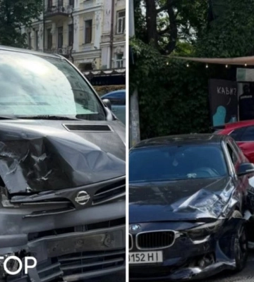 Масштабна ДТП у центрі Києва: мікроавтобус влетів у авто поліції та BMW (ФОТО)