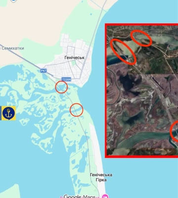 Окупантам ще більше відрізали Крим від спрощеної логістики після ураження у Чонгарі