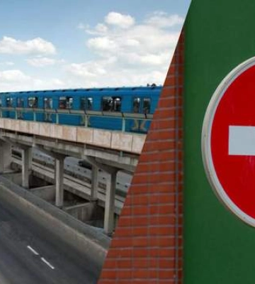 У Києві перекрили частину дороги біля мосту Метро