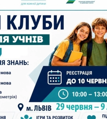У Львові відкрили реєстрацію на безкоштовні літні клуби для дітей-переселенців