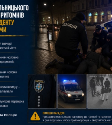 У центрі Хмельницького чоловік знепритомнів під час інциденту з патрульними