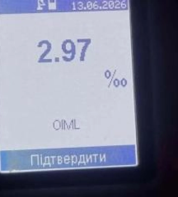Патрульні зупинили водія з шаленою дозою алкоголю в крові