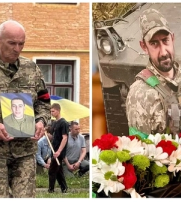 У Нововолинській громаді провели в останню дорогу воїнів Віталія Ткачова та Максима Медведчука 