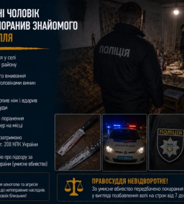 На Рівненщині чоловік смертельно поранив знайомого під час застілля