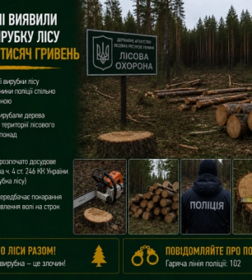 На Рівненщині виявили незаконну вирубку лісу на понад 200 тисяч гривень