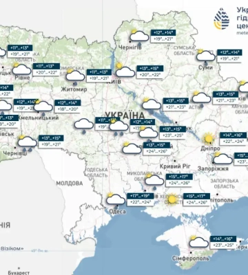 Погода на 17 июня 2026 года в Украине: дождливое начало и тёплый финал недели
