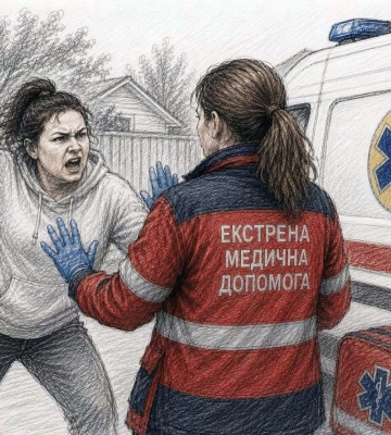 Хвора жінка напала на бригаду екстренки на Харківщині