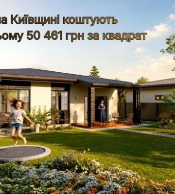 Коттеджи в Киевской области стоят в среднем 50 461 грн за квадрат