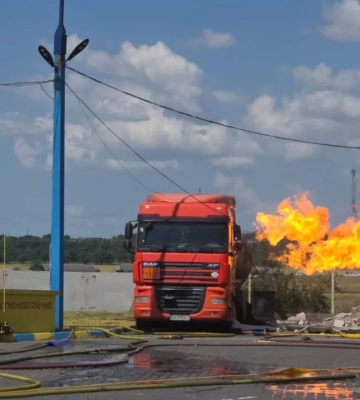 «Шахед» атаковал автозаправочную станцию на юге Одесской области. ВИДЕО