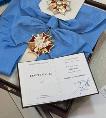 Зеленський відправив свій Орден Білого Орла президенту Польщі