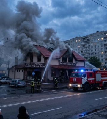 Ресторан на Лісовому масиві охопив вогонь: звідки пішло займання та хто встиг вийти