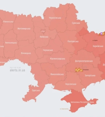 Второй раз за ночь по всей Украине — воздушная тревога из-за взлета МиГ в России