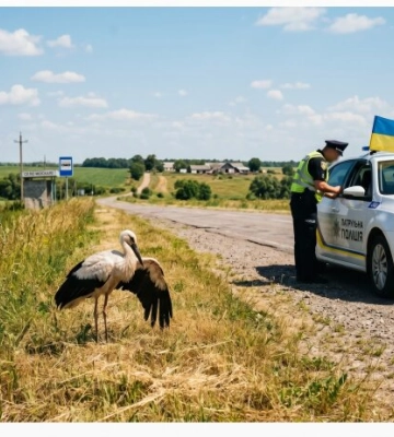 Лелека на узбіччі не міг злетіти: хто врятував птаха на Київщині
