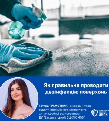 Ілюзія чистоти: як правильно дезінфікувати поверхні, щоб зупинити інфекції на Закарпатті