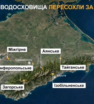 Водна криза поки ще півострова: які водосховища Криму висохли повністю — інфографіка