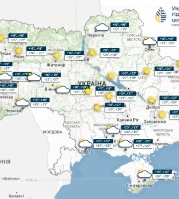 Погода на 24 июня 2026 года в Украине: до +30 и грозы — прогноз погоды на ближайшие дни
