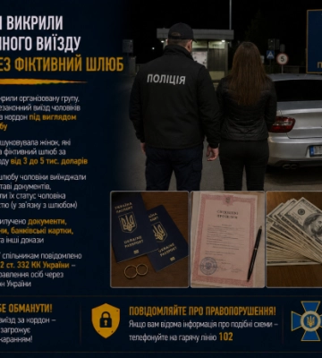 «Шлюб заради втечі»: поліцейські Прикарпаття викрили схему незаконного переправлення через кордон за 7000 доларів США