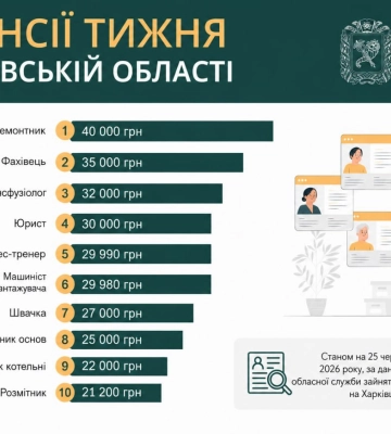 Робота в Харкові та області: вакансії із зарплатою до 40 тисяч гривень