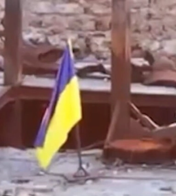 На Кинбурнской косе подняли украинский флаг – видео