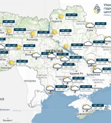 Погода на 26 червня 2026 р. в Україні: 26–27 червня — де чекати гроз і сильної спеки