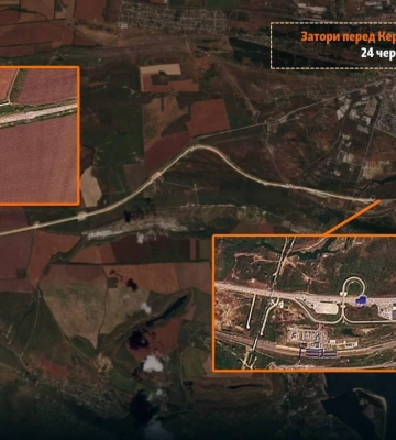 Появились спутниковые снимки многокилометровых пробок перед Крымским мостом
