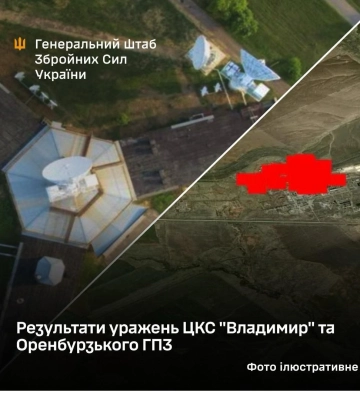 Результати уражень ЦКС "Владимир" та Оренбурзького ГПЗ