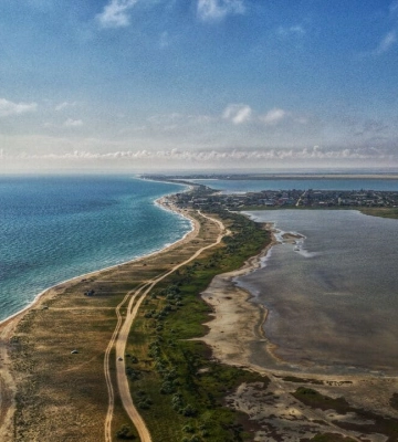 Кинбурнская коса на карте: природная зона между морем и лиманом