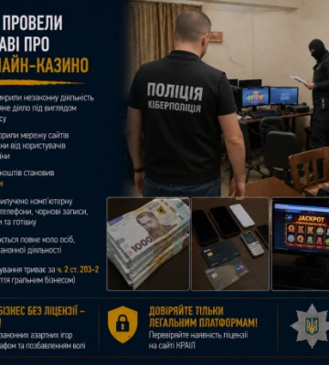 У Кременчуці провели обшуки у справі про підпільні онлайн-казино