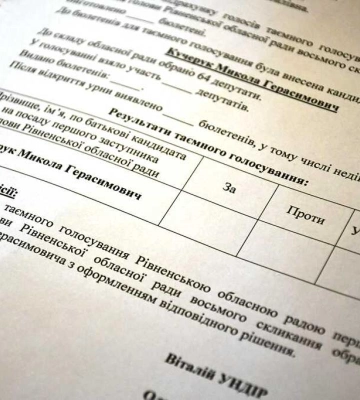 Миколу Кучерука знову обрали першим заступником голови Рівненської облради