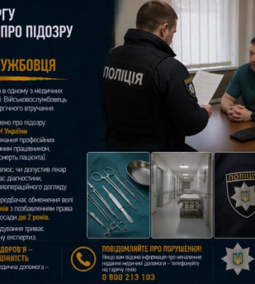 У Києві хірургу повідомили про підозру після смерті військовослужбовця