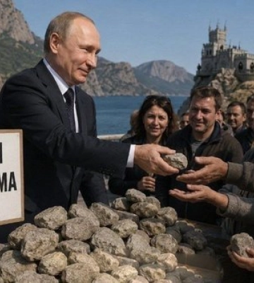 Путина снова "надули", камни для Крыма, россияне без бензина. Свежие фотожабы от "Цензор.НЕТ". ФОТО