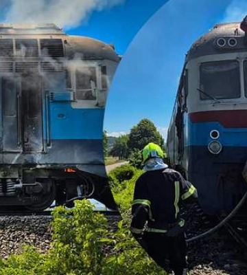На Закарпатті під час руху загорівся дизель-поїзд: пасажирів евакуювали