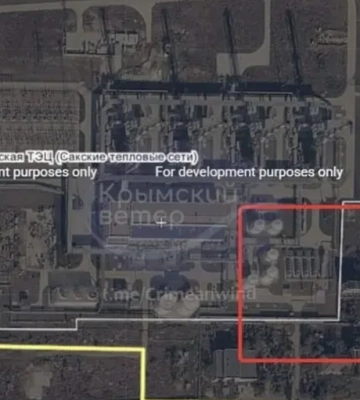 Сакская ТЭЦ в оккупированном Крыму загорелась после ночной атаки и серии из 16 взрывов