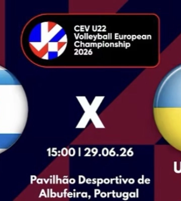 Пряма трансляція матчу молодіжного чемпіонату Європи-2026 з волейболу: Україна U22 — Ізраїль U22