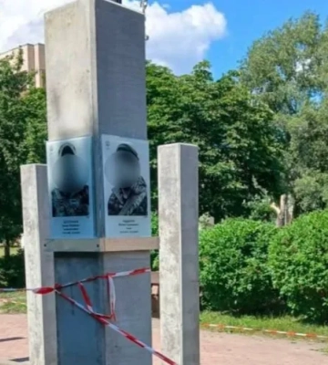 Фото: на Троєщині відкриття Алеї Героїв завершилося скандалом