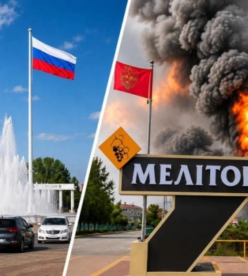Мелитополь всю ночь атаковали дроны, в городе нет воды, зато оккупанты запустили фонтан 