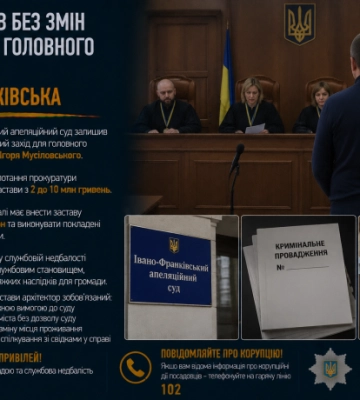 Суд залишив без змін заставу для головного архітектора Івано-Франківська
