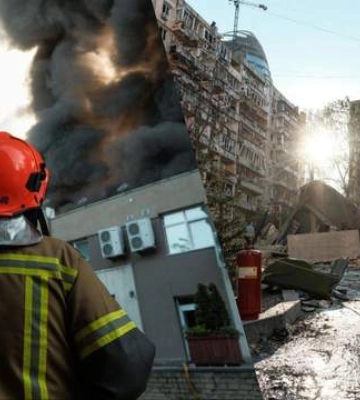 В ГСЧС показали жуткие кадры последствий атаки на Киев
