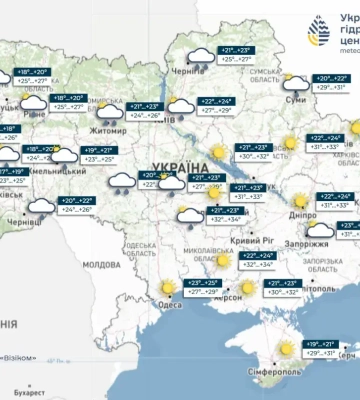 Погода на 3 липня 2026 р. в Україні: грози у п’ятницю та похолодання у суботу