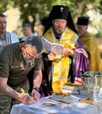 Ізмаїльські прикордонники взяли участь в освяченні землі під будівництво нового храму