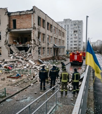 Более 20 школ и детсадов повреждено в Киеве после массированной атаки РФ