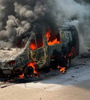 У Краматорську ворожий дрон атакував автомобіль аварійної бригади